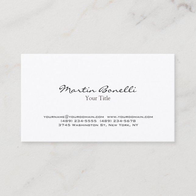 Trendy Modern Chic Trendy Business Card Visitenkarte (Vorderseite)
