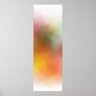 Trendy Modern Colorful Abstract Art Red Yellow Poster