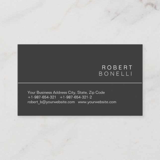 Trendy Modern Consultant Business Card Visitenkarte (Vorderseite)