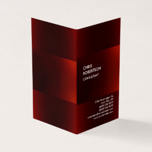 Trendy Modern Dark Red Business Card Visitenkarten