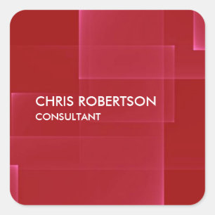 Trendy Modern Dark Red Quadratischer Aufkleber