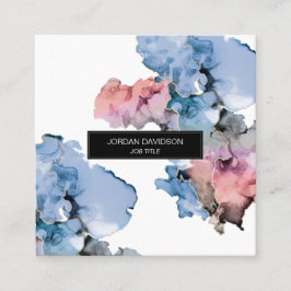 Trendy Modern Editable Paint Splash Quadratische Visitenkarte