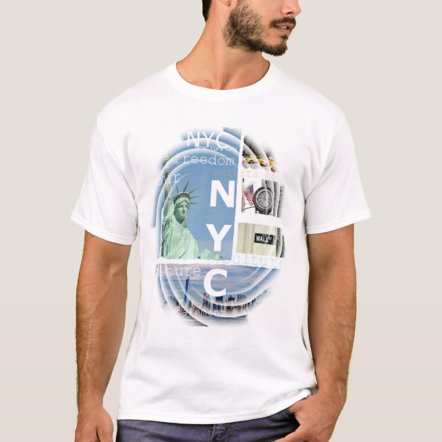 Trendy Modern Elegante New York City Manhattan Nyc T-Shirt (Vorderseite)