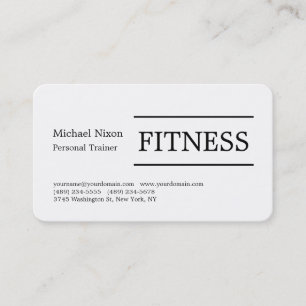 Trendy Modern Fitness Sport Beruflich Trainer Visitenkarte