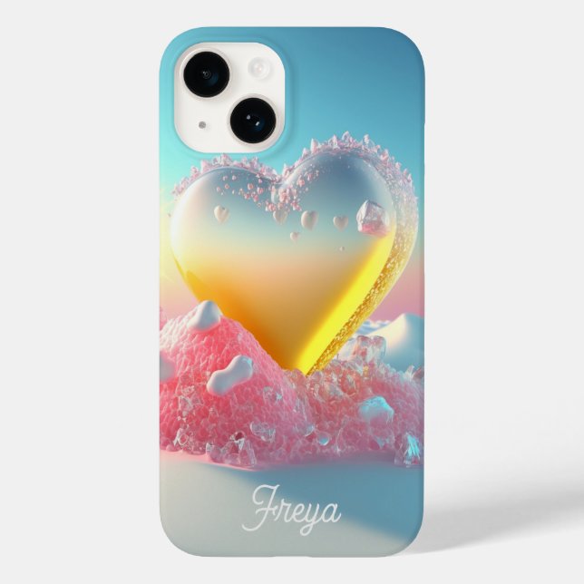 Trendy Modern Girly Liebe Personalisierter Name Case-Mate iPhone Hülle (Rückseite)