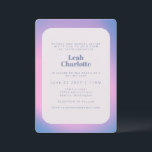 Trendy Modern Gradient Lavender Lila Bat Mitzvah Einladung<br><div class="desc">Trendy Modern Gradient Lavender Lila Bat Mitzvah Einladung</div>