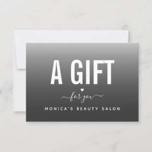 Trendy & Modern Gray Ombre Gradient Beauty Salon