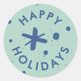 Trendy Modern Handwritten Happy Holidays Sticker