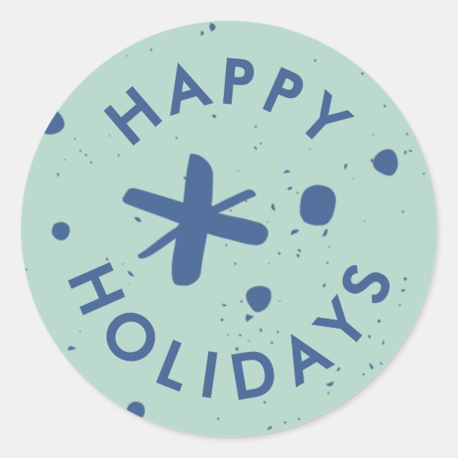 Trendy Modern Handwritten Happy Holidays Sticker (Vorderseite)