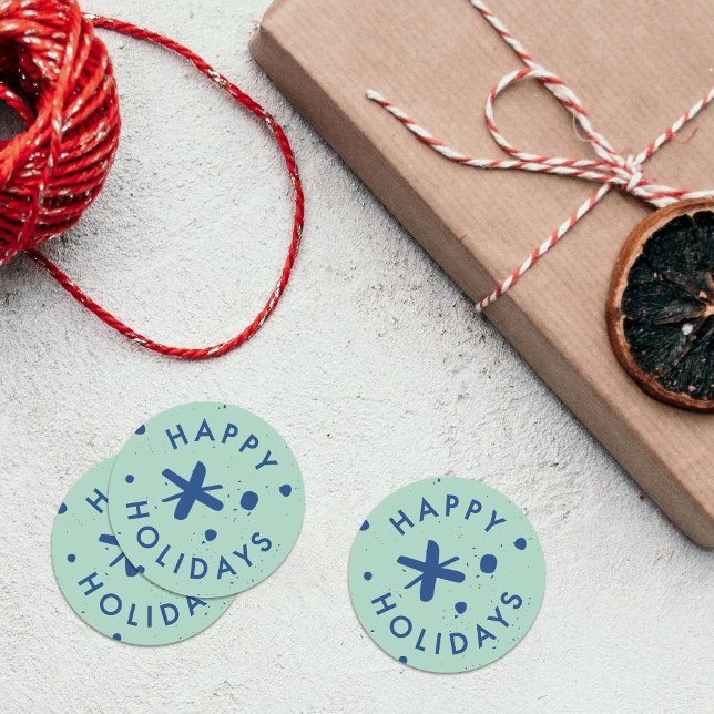 Trendy Modern Handwritten Happy Holidays Sticker (Von Creator hochgeladen)