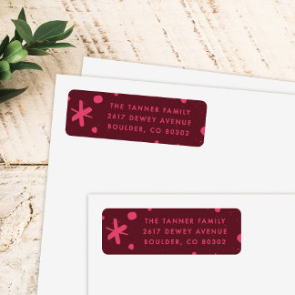 Trendy Modern Handwritten Holiday Address Label