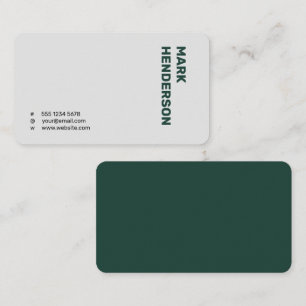 Trendy Modern Minimal Emerald Green Visitenkarte