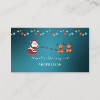 Trendy modern minimalist Christmas Business Card Visitenkarte