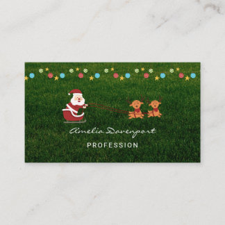 Trendy modern minimalist Christmas Business Card Visitenkarte
