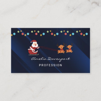 Trendy modern minimalist Christmas Business Card Visitenkarte