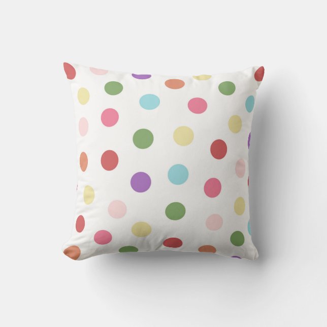 Trendy Modern Minimalistisch Polka Dot Throw Kisse Kissen (Vorderseite)