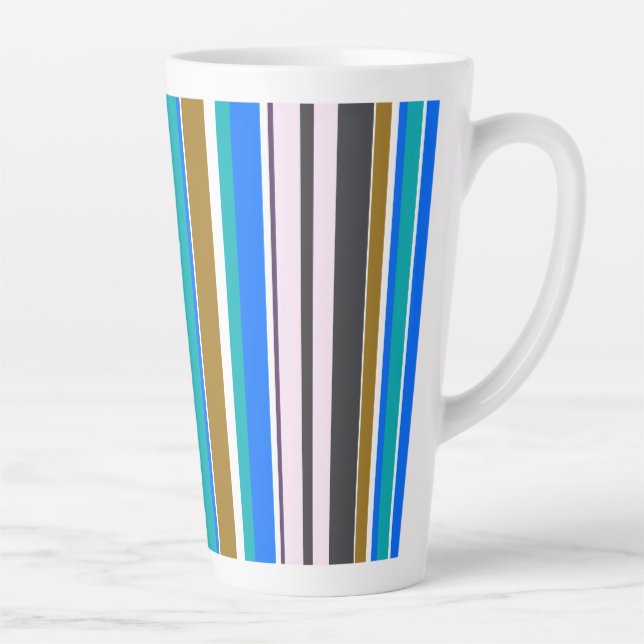 Trendy Modern New Stripes Milchtasse (Rechts)