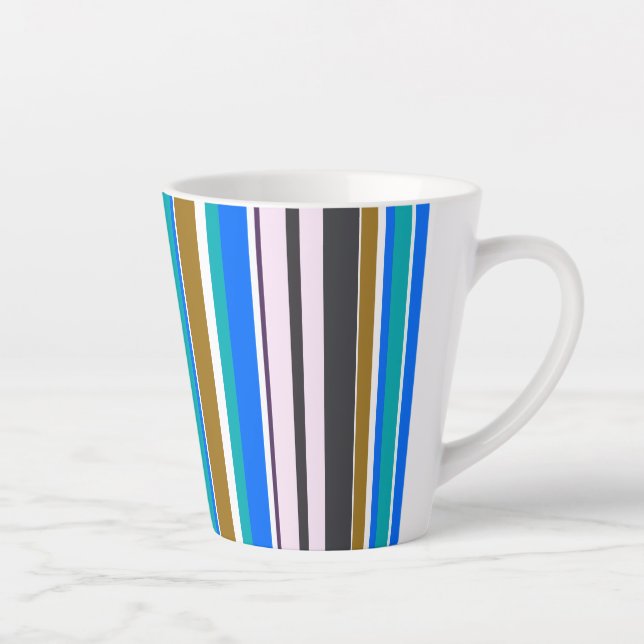 Trendy Modern New Stripes Milchtasse (Rechts)