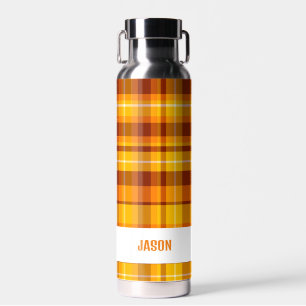 Trendy Modern Personalisiert Kariert Trinkflasche