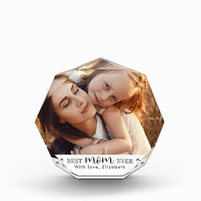 Trendy Modern Personalized  Mother’s Day Gift Fotoblock (Vorderseite)