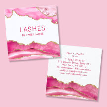Trendy Modern Pink Agate Lash Extensions Beauty
