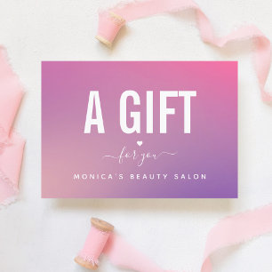 Trendy Modern Pink Gradient Beauty Salon Hübsch