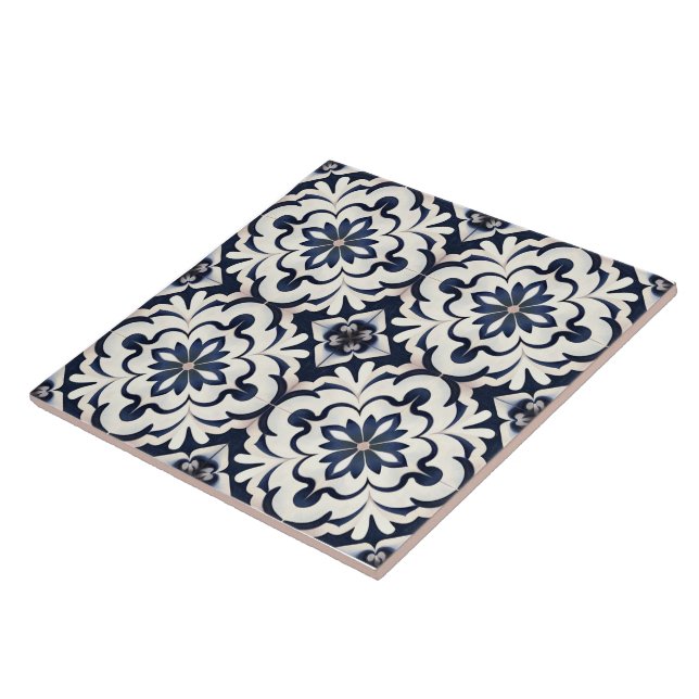 Trendy Modern Portugiesisch Tiles Azulejos Blue Fliese (Seite)