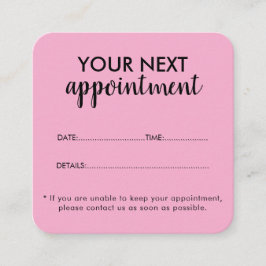 Trendy Modern Salon Appointment Reminder Card Terminkarte