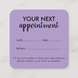 Trendy Modern Salon Appointment Reminder Card Terminkarte