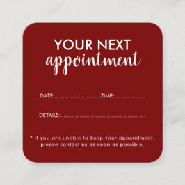 Trendy Modern Salon Appointment Reminder Card Terminkarte