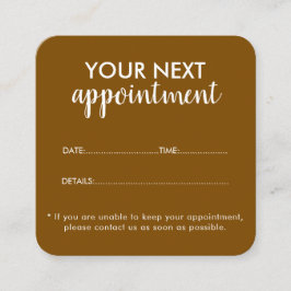 Trendy Modern Salon Appointment Reminder Card Terminkarte