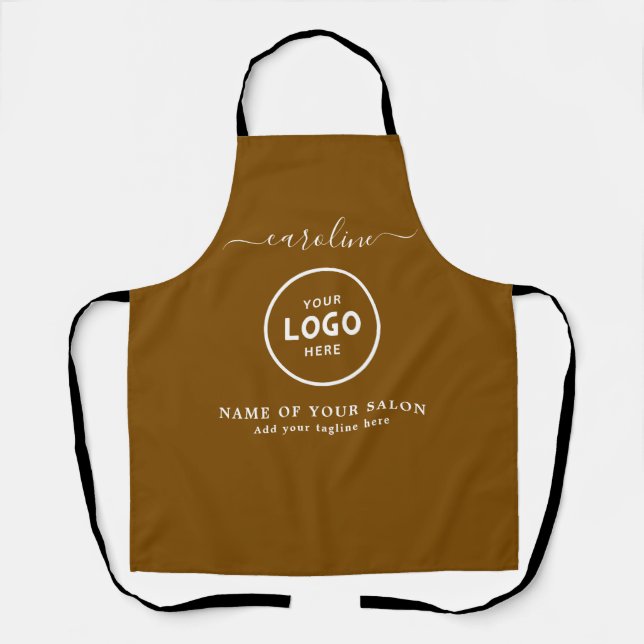  Trendy Modern Salon Logo Apron Schürze (Vorderseite)