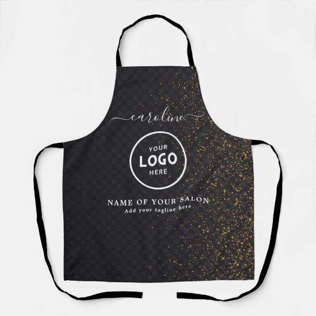  Trendy Modern Salon Logo Apron Schürze (Vorderseite)