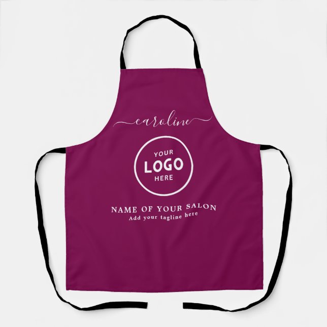  Trendy Modern Salon Logo Apron Schürze (Vorderseite)