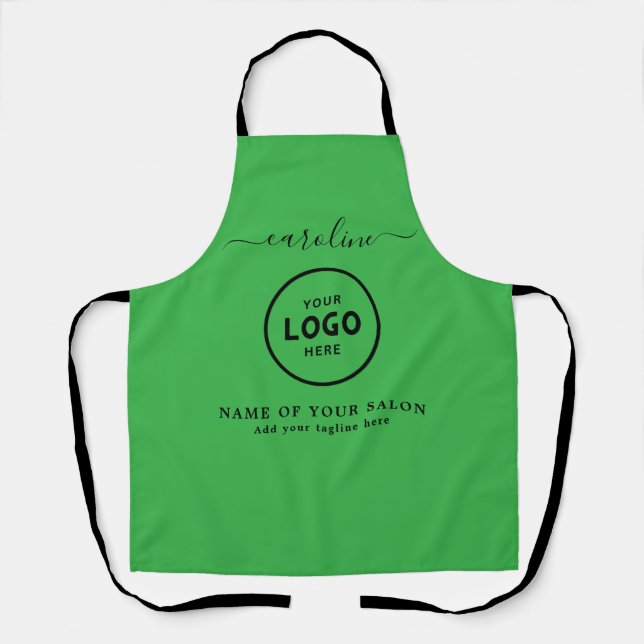  Trendy Modern Salon Logo Apron Schürze (Vorderseite)