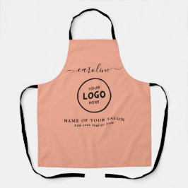 Trendy Modern Salon Logo Apron Schürze