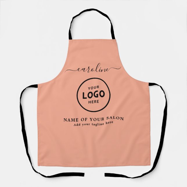  Trendy Modern Salon Logo Apron Schürze (Vorderseite)