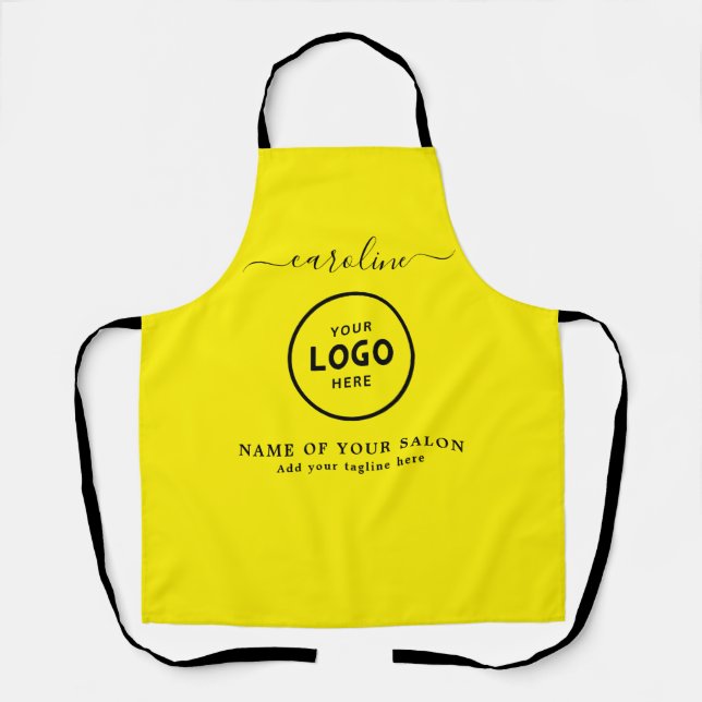  Trendy Modern Salon Logo Apron Schürze (Vorderseite)