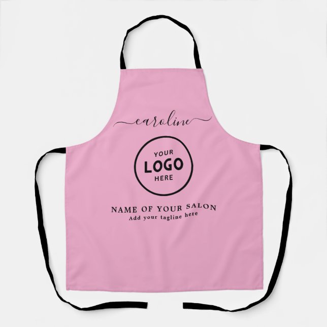  Trendy Modern Salon Logo Apron Schürze (Vorderseite)