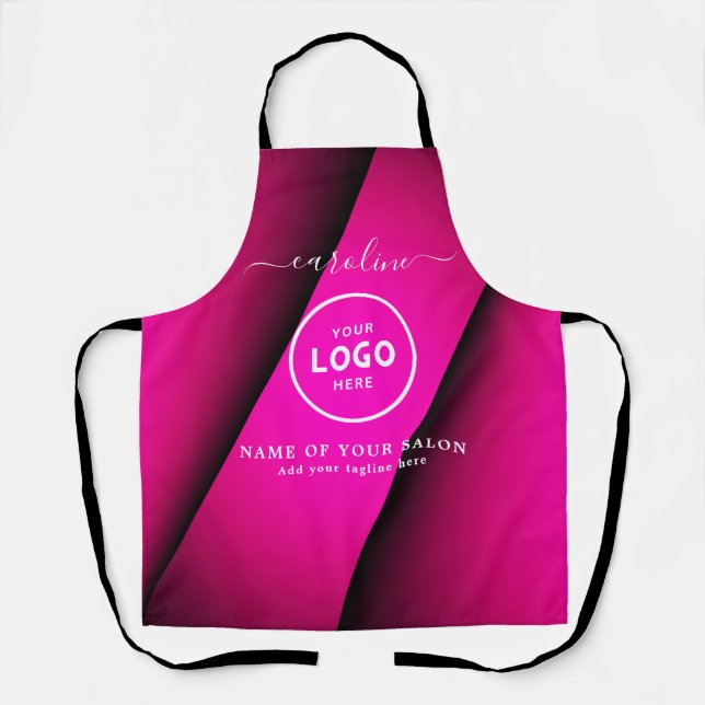  Trendy Modern Salon Logo Apron Schürze (Vorderseite)