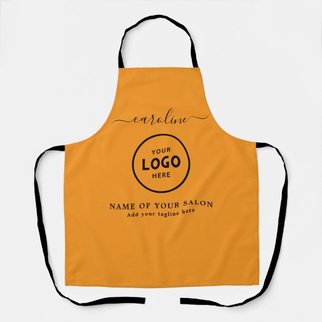  Trendy Modern Salon Logo Apron Schürze (Vorderseite)