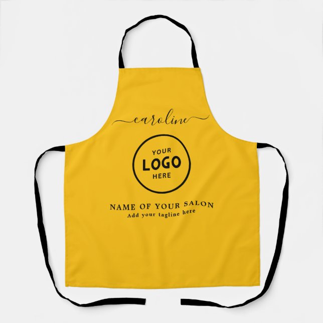  Trendy Modern Salon Logo Apron Schürze (Vorderseite)