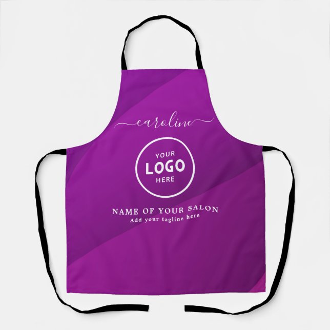  Trendy Modern Salon Logo Apron Schürze (Vorderseite)