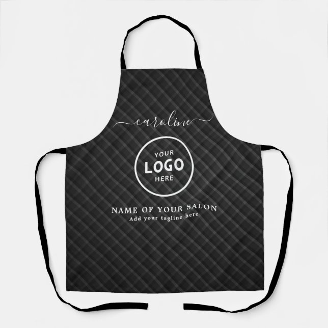  Trendy Modern Salon Logo Apron Schürze (Vorderseite)