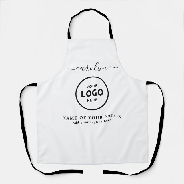  Trendy Modern Salon Logo Apron Schürze (Vorderseite)