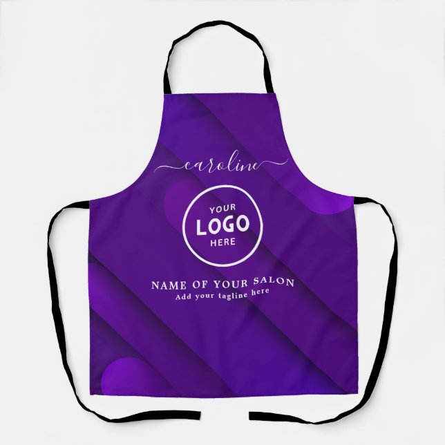  Trendy Modern Salon Logo Apron Schürze (Vorderseite)
