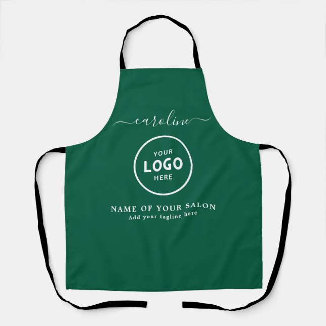  Trendy Modern Salon Logo Apron Schürze (Vorderseite)