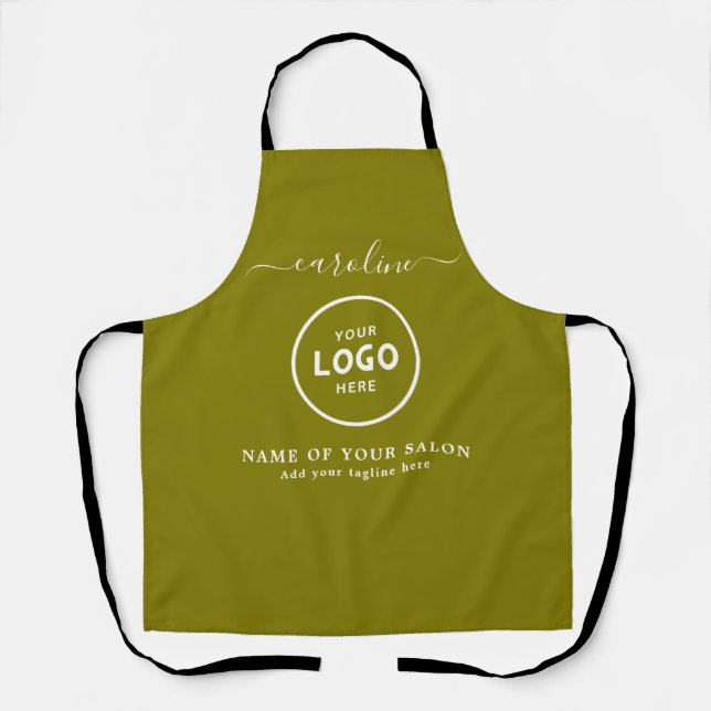  Trendy Modern Salon Logo Apron Schürze (Vorderseite)