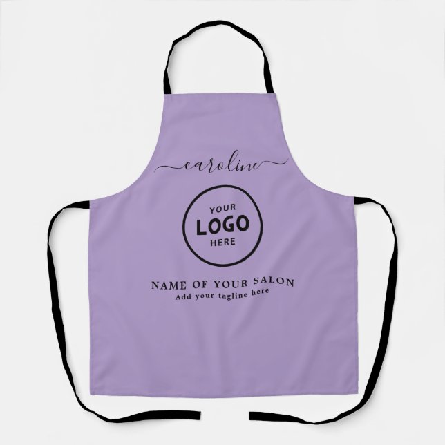  Trendy Modern Salon Logo Apron Schürze (Vorderseite)
