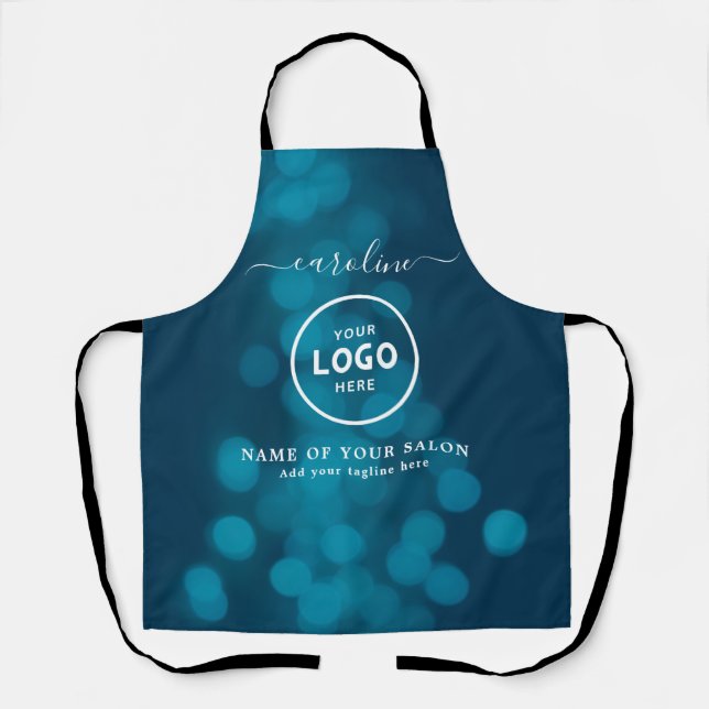  Trendy Modern Salon Logo Apron Schürze (Vorderseite)